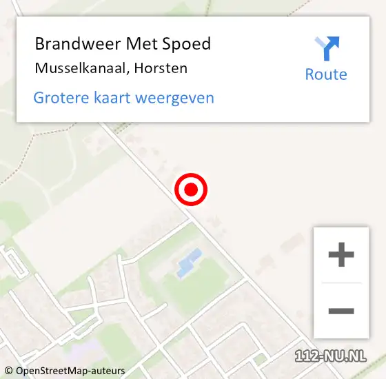 Locatie op kaart van de 112 melding: Brandweer Met Spoed Naar Musselkanaal, Horsten op 31 mei 2017 02:57