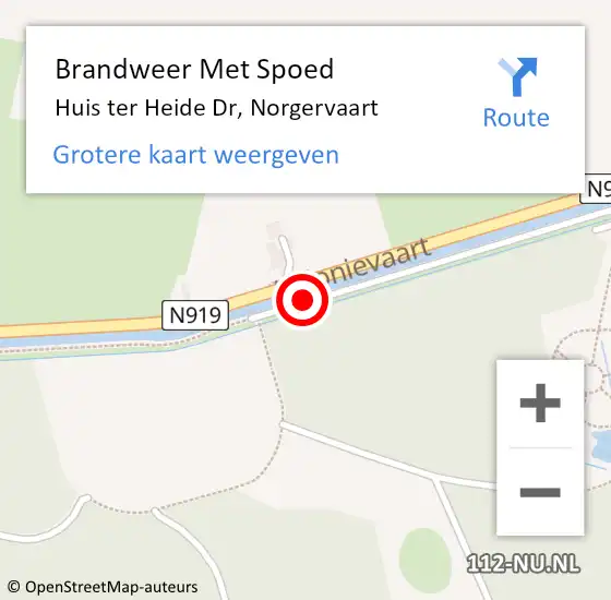 Locatie op kaart van de 112 melding: Brandweer Met Spoed Naar Huis ter Heide Dr, Norgervaart op 31 mei 2017 04:51