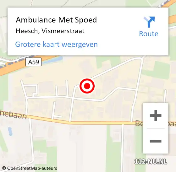 Locatie op kaart van de 112 melding: Ambulance Met Spoed Naar Heesch, Vismeerstraat op 31 mei 2017 07:58