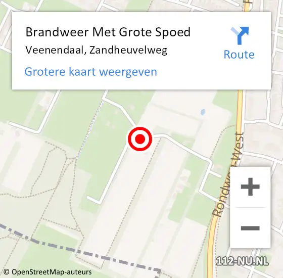 Locatie op kaart van de 112 melding: Brandweer Met Grote Spoed Naar Veenendaal, Zandheuvelweg op 31 mei 2017 08:32