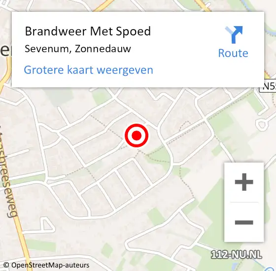 Locatie op kaart van de 112 melding: Brandweer Met Spoed Naar Sevenum, Zonnedauw op 31 mei 2017 14:19