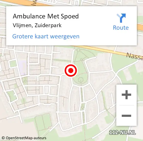 Locatie op kaart van de 112 melding: Ambulance Met Spoed Naar Vlijmen, Zuiderpark op 31 mei 2017 19:32