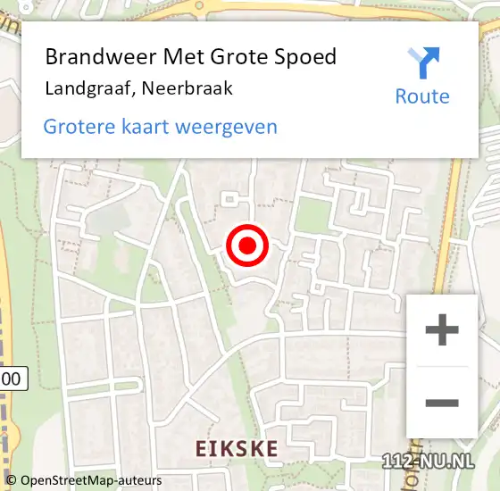 Locatie op kaart van de 112 melding: Brandweer Met Grote Spoed Naar Landgraaf, Neerbraak op 31 mei 2017 21:04