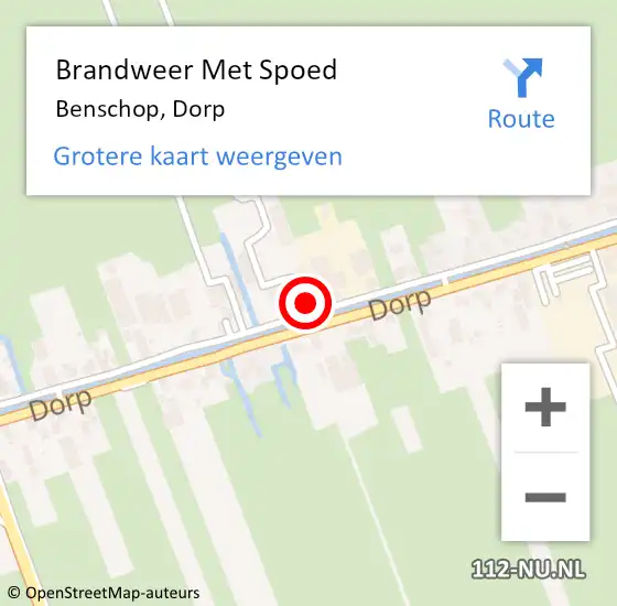 Locatie op kaart van de 112 melding: Brandweer Met Spoed Naar Benschop, Dorp op 31 mei 2017 22:40