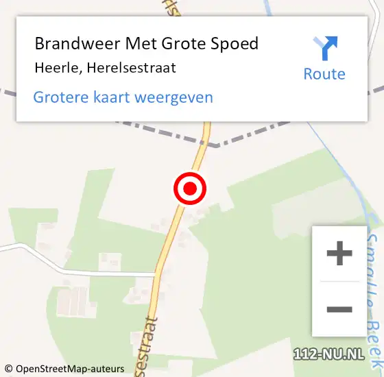 Locatie op kaart van de 112 melding: Brandweer Met Grote Spoed Naar Heerle, Herelsestraat op 1 juni 2017 01:18