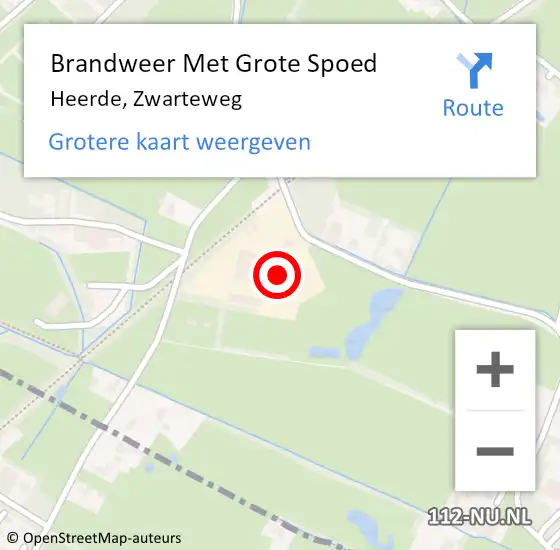 Locatie op kaart van de 112 melding: Brandweer Met Grote Spoed Naar Heerde, Zwarteweg op 1 juni 2017 14:30