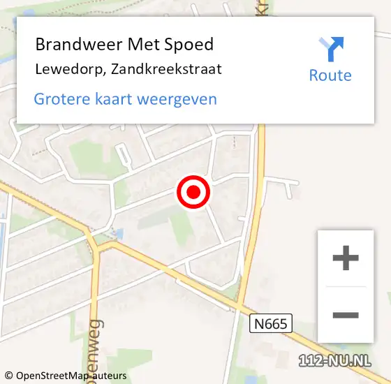 Locatie op kaart van de 112 melding: Brandweer Met Spoed Naar Lewedorp, Zandkreekstraat op 1 juni 2017 14:57