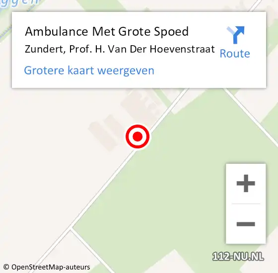 Locatie op kaart van de 112 melding: Ambulance Met Grote Spoed Naar Zundert, Prof. H. Van Der Hoevenstraat op 1 juni 2017 16:36