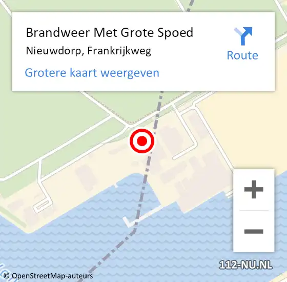 Locatie op kaart van de 112 melding: Brandweer Met Grote Spoed Naar Nieuwdorp, Frankrijkweg op 1 juni 2017 20:58