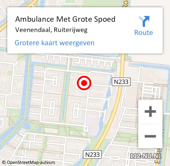 Locatie op kaart van de 112 melding: Ambulance Met Grote Spoed Naar Veenendaal, Ruiterijweg op 1 juni 2017 23:59
