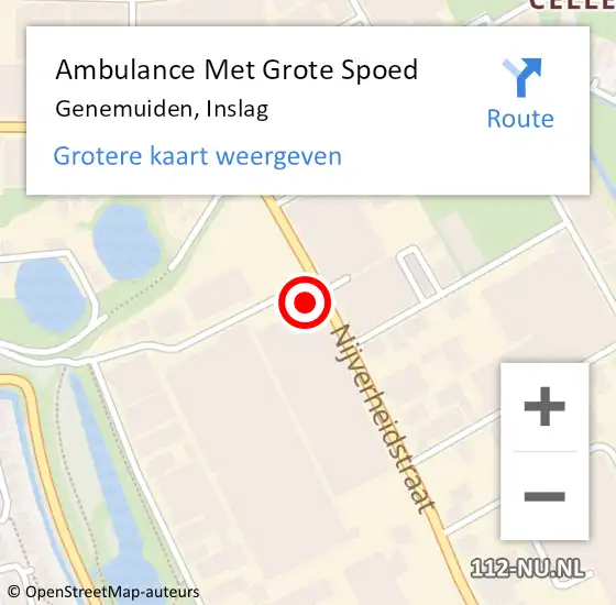 Locatie op kaart van de 112 melding: Ambulance Met Grote Spoed Naar Genemuiden, Inslag op 2 juni 2017 01:25