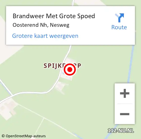 Locatie op kaart van de 112 melding: Brandweer Met Grote Spoed Naar Oosterend Nh, Nesweg op 2 juni 2017 07:29