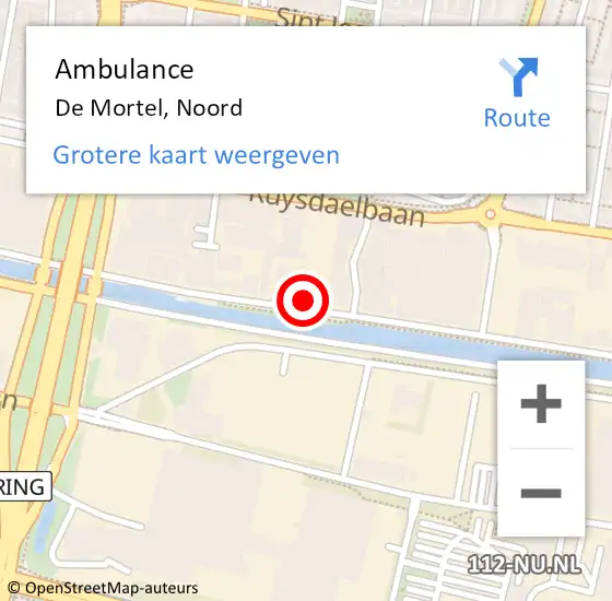 Locatie op kaart van de 112 melding: Ambulance De Mortel, Noord op 2 juni 2017 09:26