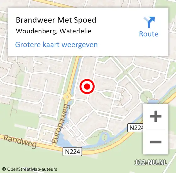 Locatie op kaart van de 112 melding: Brandweer Met Spoed Naar Woudenberg, Waterlelie op 2 juni 2017 10:21