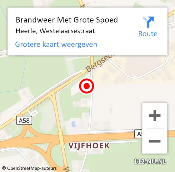 Locatie op kaart van de 112 melding: Brandweer Met Grote Spoed Naar Heerle, Westelaarsestraat op 2 juni 2017 13:00