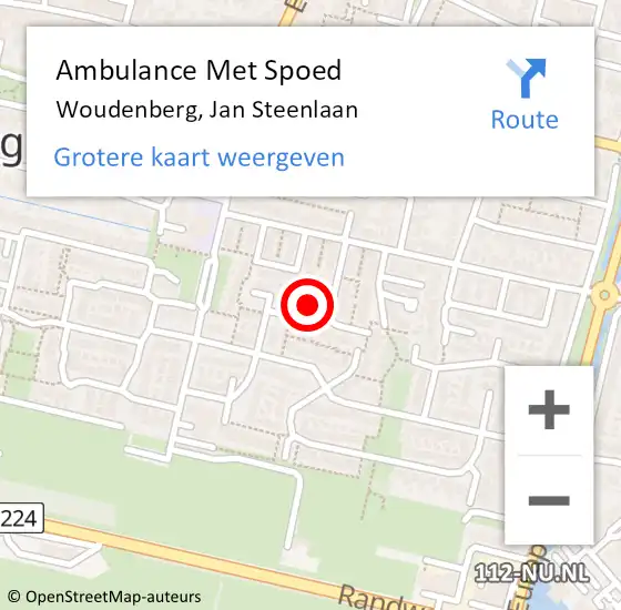 Locatie op kaart van de 112 melding: Ambulance Met Spoed Naar Woudenberg, Jan Steenlaan op 2 juni 2017 18:21