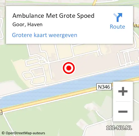 Locatie op kaart van de 112 melding: Ambulance Met Grote Spoed Naar Goor, Haven op 22 januari 2014 15:16