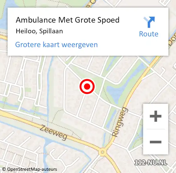 Locatie op kaart van de 112 melding: Ambulance Met Grote Spoed Naar Heiloo, Spillaan op 2 juni 2017 23:07