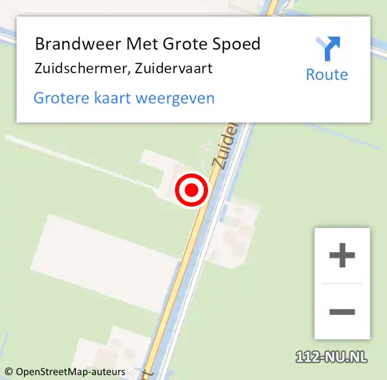 Locatie op kaart van de 112 melding: Brandweer Met Grote Spoed Naar Zuidschermer, Zuidervaart op 2 juni 2017 23:59