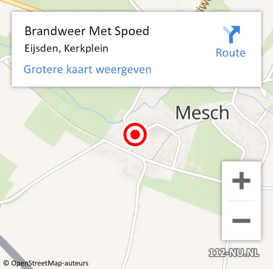 Locatie op kaart van de 112 melding: Brandweer Met Spoed Naar Eijsden, Kerkplein op 3 juni 2017 13:40