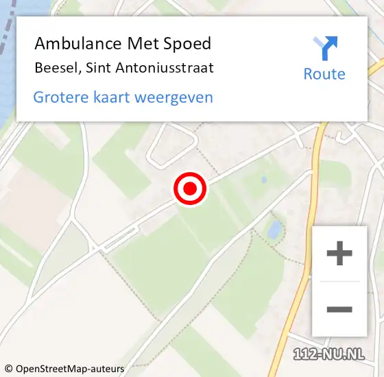 Locatie op kaart van de 112 melding: Ambulance Met Spoed Naar Beesel, Sint Antoniusstraat op 3 juni 2017 14:35