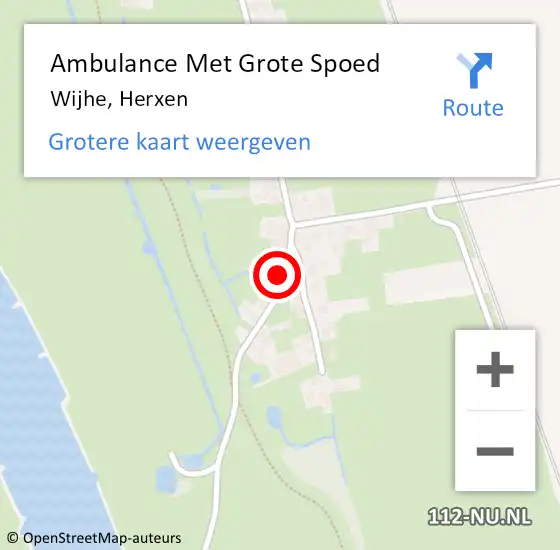 Locatie op kaart van de 112 melding: Ambulance Met Grote Spoed Naar Wijhe, Herxen op 3 juni 2017 21:38