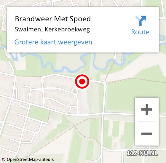 Locatie op kaart van de 112 melding: Brandweer Met Spoed Naar Swalmen, Kerkebroekweg op 4 juni 2017 03:51