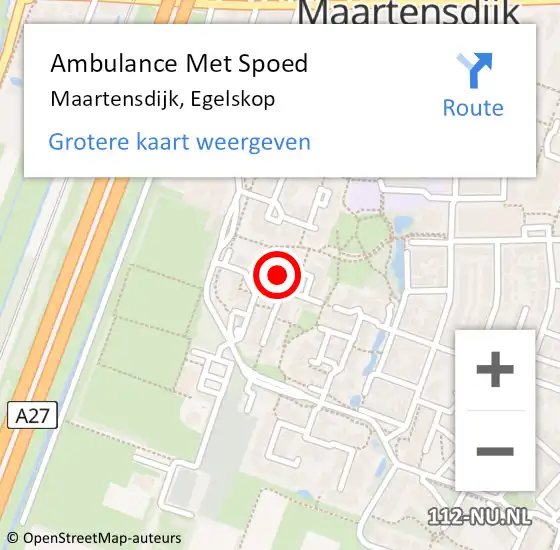 Locatie op kaart van de 112 melding: Ambulance Met Spoed Naar Maartensdijk, Egelskop op 4 juni 2017 06:26