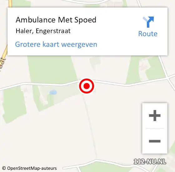 Locatie op kaart van de 112 melding: Ambulance Met Spoed Naar Haler, Engerstraat op 4 juni 2017 10:56