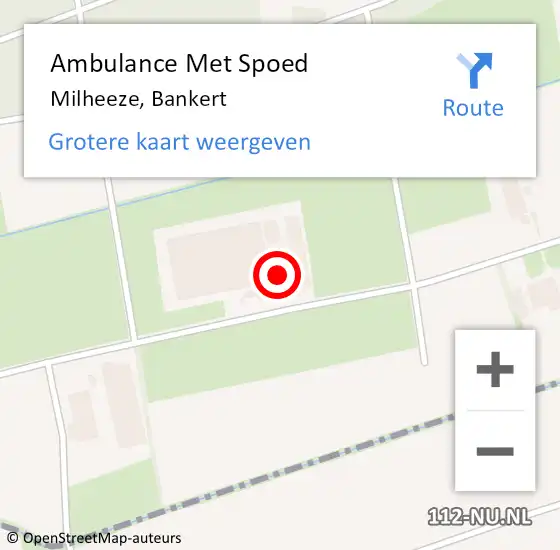 Locatie op kaart van de 112 melding: Ambulance Met Spoed Naar Milheeze, Bankert op 4 juni 2017 13:20