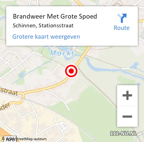 Locatie op kaart van de 112 melding: Brandweer Met Grote Spoed Naar Schinnen, Stationsstraat op 4 juni 2017 15:30