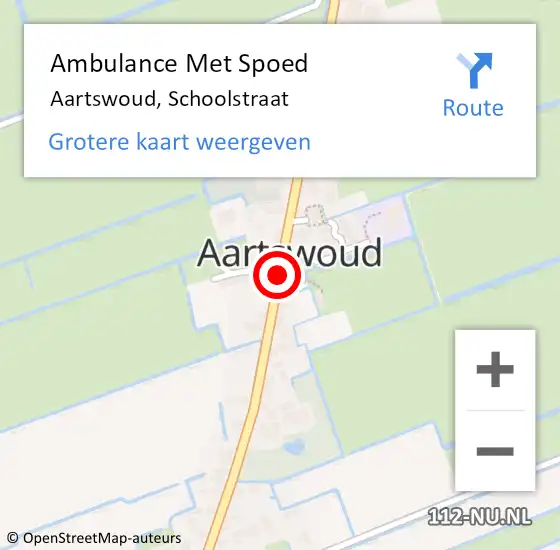 Locatie op kaart van de 112 melding: Ambulance Met Spoed Naar Aartswoud, Schoolstraat op 4 juni 2017 20:07