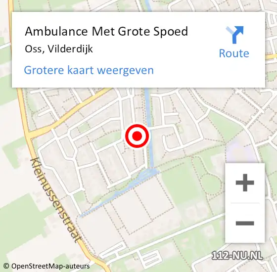 Locatie op kaart van de 112 melding: Ambulance Met Grote Spoed Naar Oss, Vilderdijk op 4 juni 2017 21:16