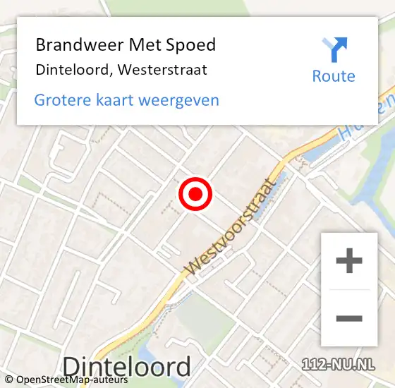 Locatie op kaart van de 112 melding: Brandweer Met Spoed Naar Dinteloord, Westerstraat op 4 juni 2017 23:42