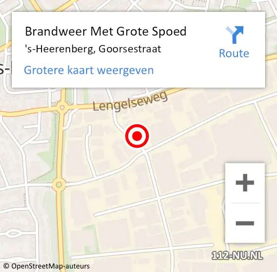 Locatie op kaart van de 112 melding: Brandweer Met Grote Spoed Naar 's-Heerenberg, Goorsestraat op 22 januari 2014 19:14