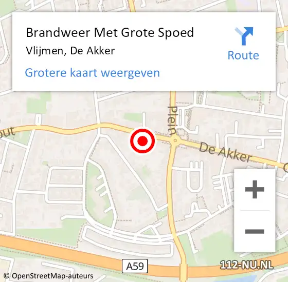 Locatie op kaart van de 112 melding: Brandweer Met Grote Spoed Naar Vlijmen, De Akker op 5 juni 2017 01:15