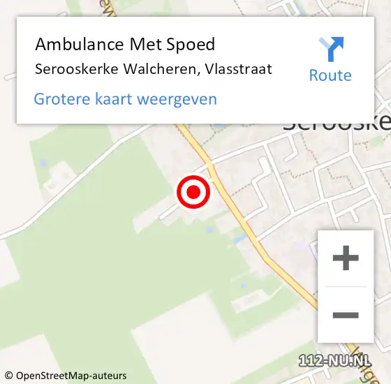 Locatie op kaart van de 112 melding: Ambulance Met Spoed Naar Serooskerke Walcheren, Vlasstraat op 5 juni 2017 03:12