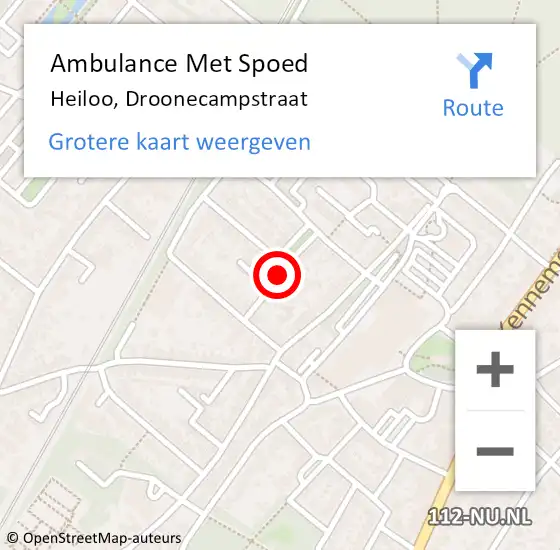 Locatie op kaart van de 112 melding: Ambulance Met Spoed Naar Heiloo, Droonecampstraat op 5 juni 2017 07:28