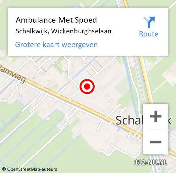 Locatie op kaart van de 112 melding: Ambulance Met Spoed Naar Schalkwijk, Wickenburghselaan op 5 juni 2017 10:04