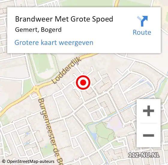 Locatie op kaart van de 112 melding: Brandweer Met Grote Spoed Naar Gemert, Bogerd op 5 juni 2017 12:17