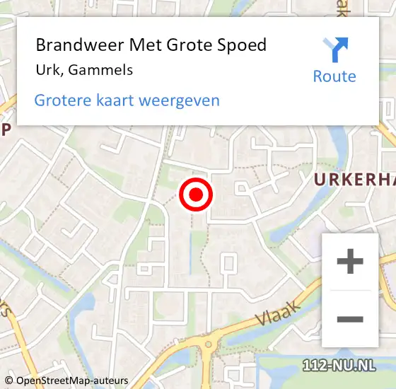 Locatie op kaart van de 112 melding: Brandweer Met Grote Spoed Naar Urk, Gammels op 5 juni 2017 12:36