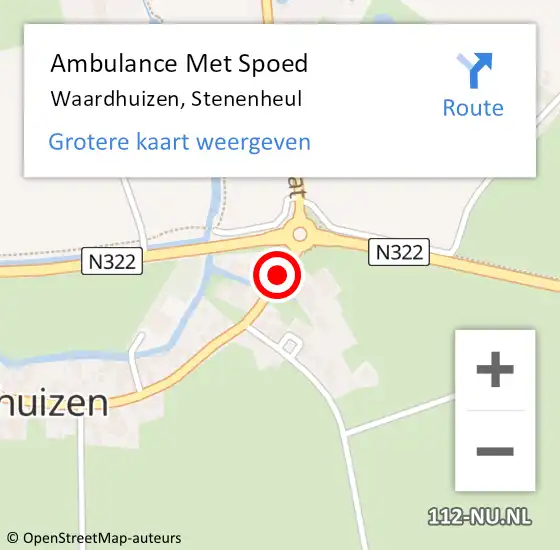 Locatie op kaart van de 112 melding: Ambulance Met Spoed Naar Waardhuizen, Stenenheul op 5 juni 2017 14:06