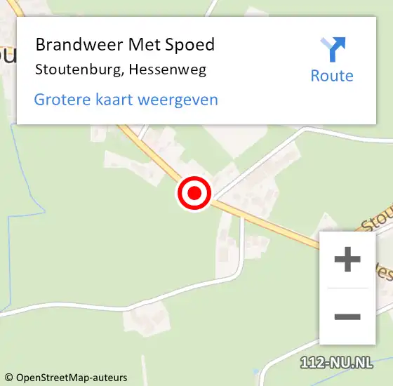 Locatie op kaart van de 112 melding: Brandweer Met Spoed Naar Stoutenburg, Hessenweg op 5 juni 2017 21:17