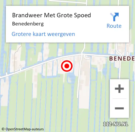 Locatie op kaart van de 112 melding: Brandweer Met Grote Spoed Naar Benedenberg op 6 juni 2017 00:15