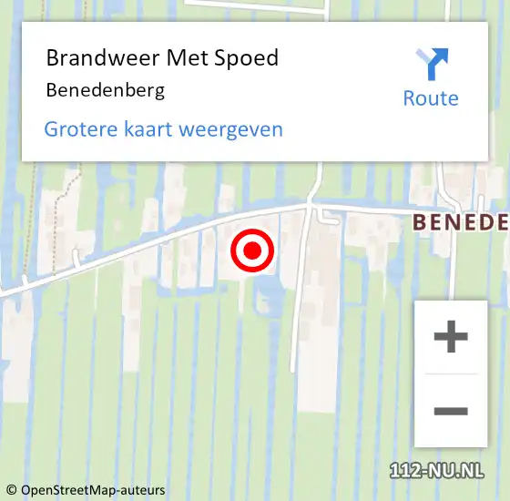 Locatie op kaart van de 112 melding: Brandweer Met Spoed Naar Benedenberg op 6 juni 2017 01:45