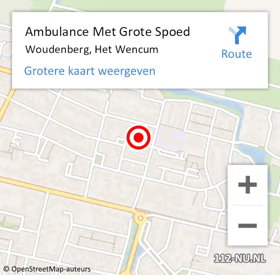 Locatie op kaart van de 112 melding: Ambulance Met Grote Spoed Naar Woudenberg, Het Wencum op 6 juni 2017 03:34