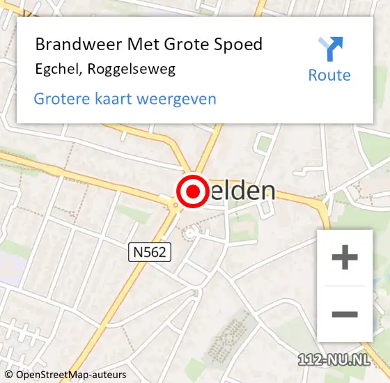 Locatie op kaart van de 112 melding: Brandweer Met Grote Spoed Naar Egchel, Roggelseweg op 6 juni 2017 07:18