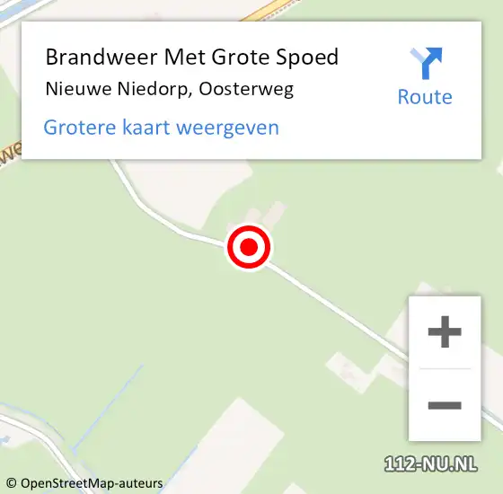 Locatie op kaart van de 112 melding: Brandweer Met Grote Spoed Naar Nieuwe Niedorp, Oosterweg op 6 juni 2017 12:06