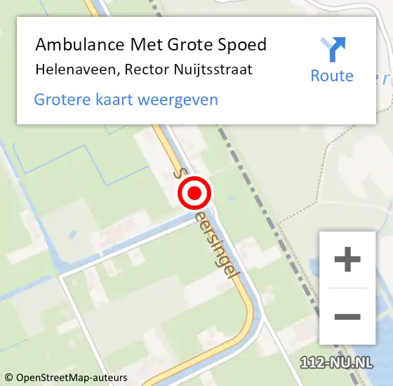 Locatie op kaart van de 112 melding: Ambulance Met Grote Spoed Naar Helenaveen, Rector Nuijtsstraat op 6 juni 2017 14:07