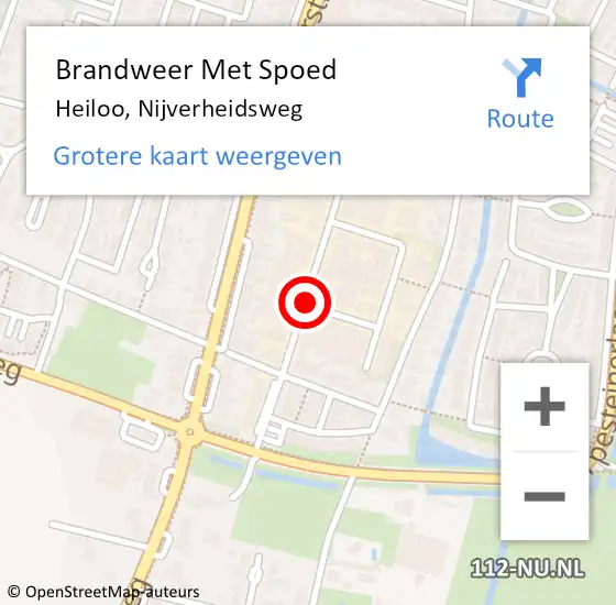 Locatie op kaart van de 112 melding: Brandweer Met Spoed Naar Heiloo, Nijverheidsweg op 6 juni 2017 15:14